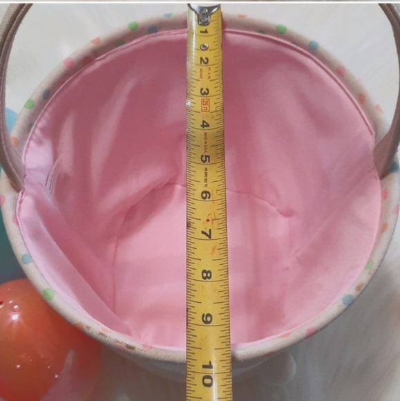 Polka Dot Easter Basket with Bunny Applique - Picture 8 of 9